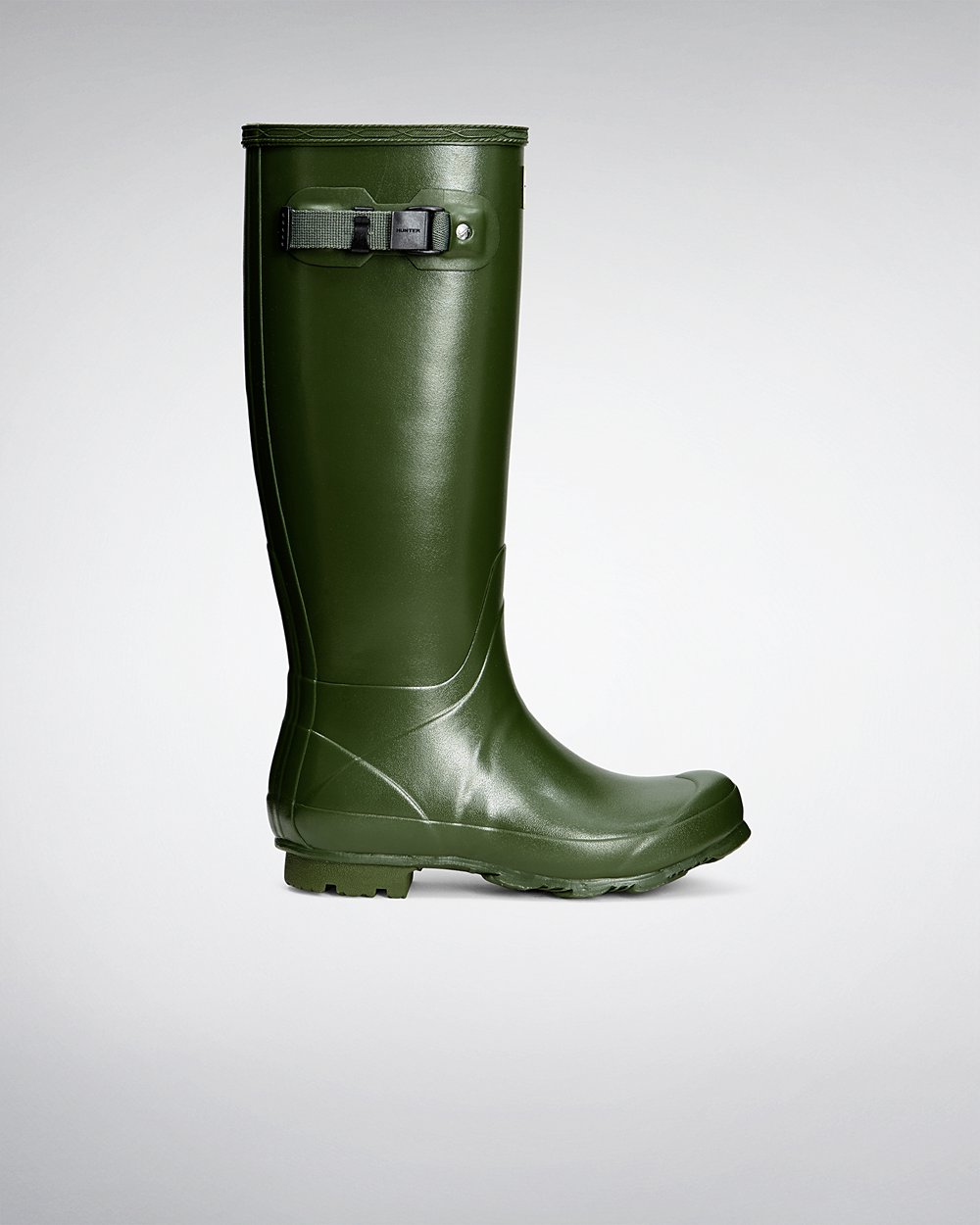 Women Hunter Norris Field | Tall Rain Boots Green | NZ-9637-AHOF